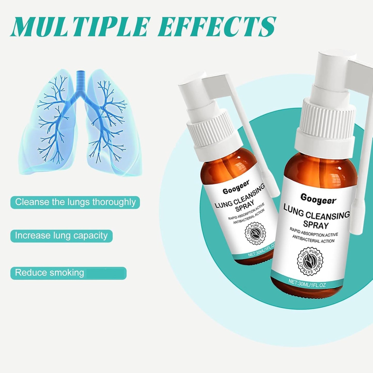 Herbal Lung Detox Spray for Smokers - Cleanse and Clear Your Lungs