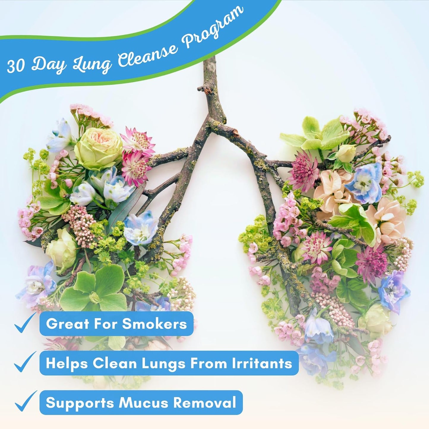 Herbal Lung Health Supplements for Smokers - Extra Strength Detox and Cleanse for Respiratory Health - Mucus Removal Support - Natural Lungs Clearing Solution - BoostGo Australia
