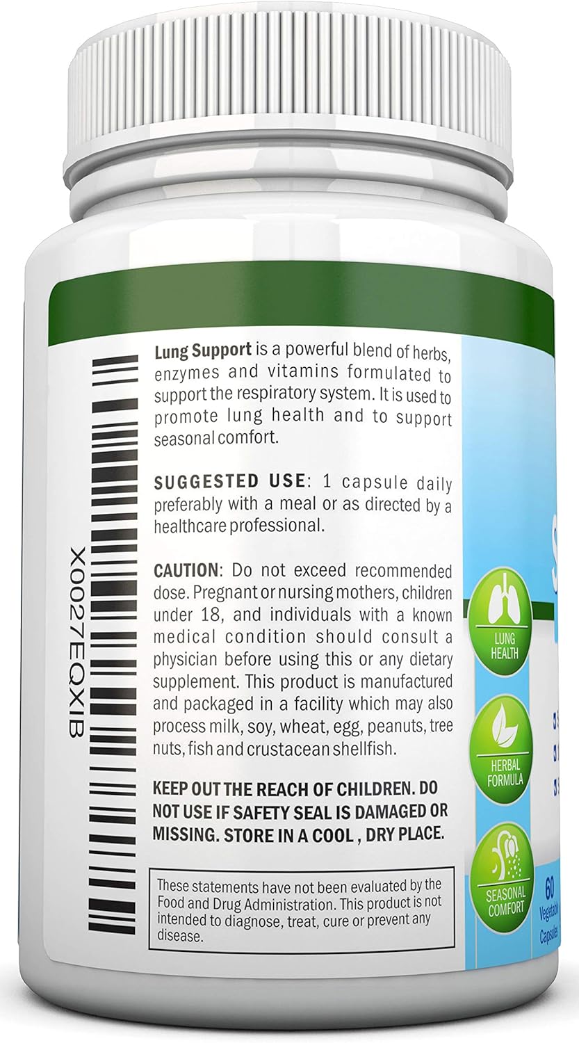 Herbal Lung Health Supplements for Smokers - Extra Strength Detox and Cleanse for Respiratory Health - Mucus Removal Support - Natural Lungs Clearing Solution - BoostGo Australia