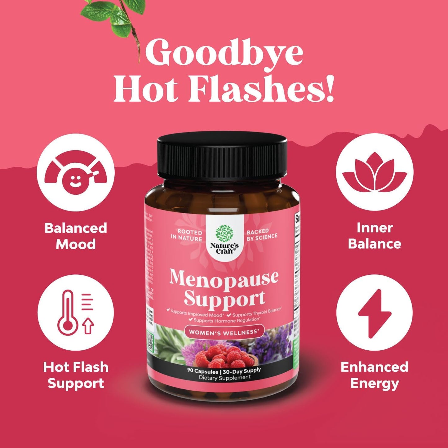 Herbal Menopause Supplement Bundle for Women: Night Sweats, Mood Support, Dong Quai, Vitex, Chaste Berry, Black Cohosh, & DIM