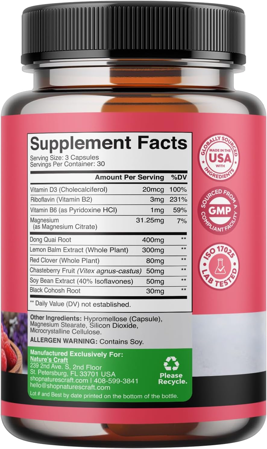 Herbal Menopause Supplement Bundle for Women with Dong Quai, Vitex, and Thyroid Support for Night Sweats and Mood Boost