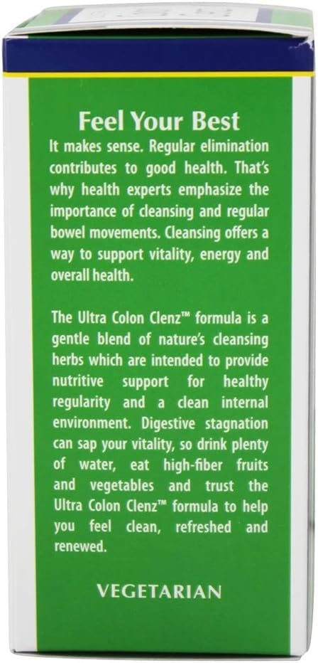 Herbal Overnight Support for Colon Cleansing & Regularity | Natural Balance Ultra Colon Clenz | 60 VegCaps