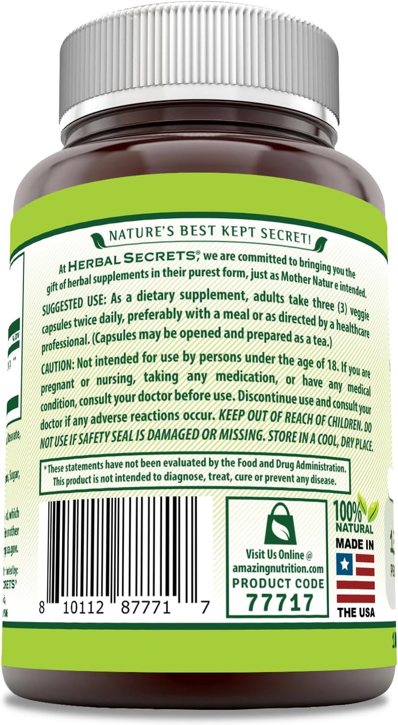 Herbal Secrets EGCG Green Tea Extract 1800mg Veggie Capsules - Non-GMO Gluten Free Supplement, USA Made - 1 Pack, 180 Count