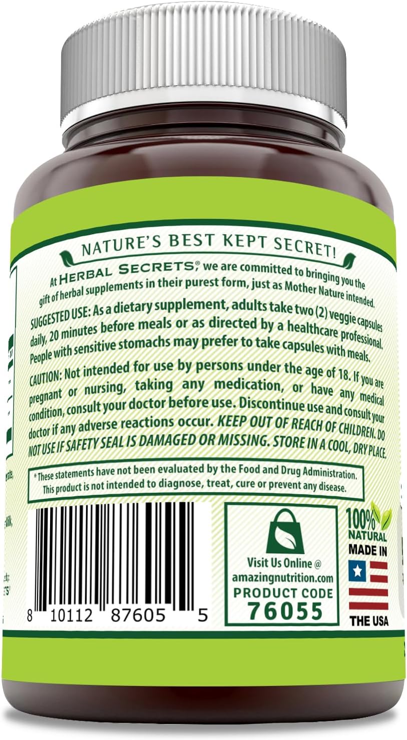 Herbal Secrets Quercetin 800mg with Bromelain 165mg Veggie Capsules - Non-GMO, Gluten Free, Made in USA - 240 Count, 965 mg Total