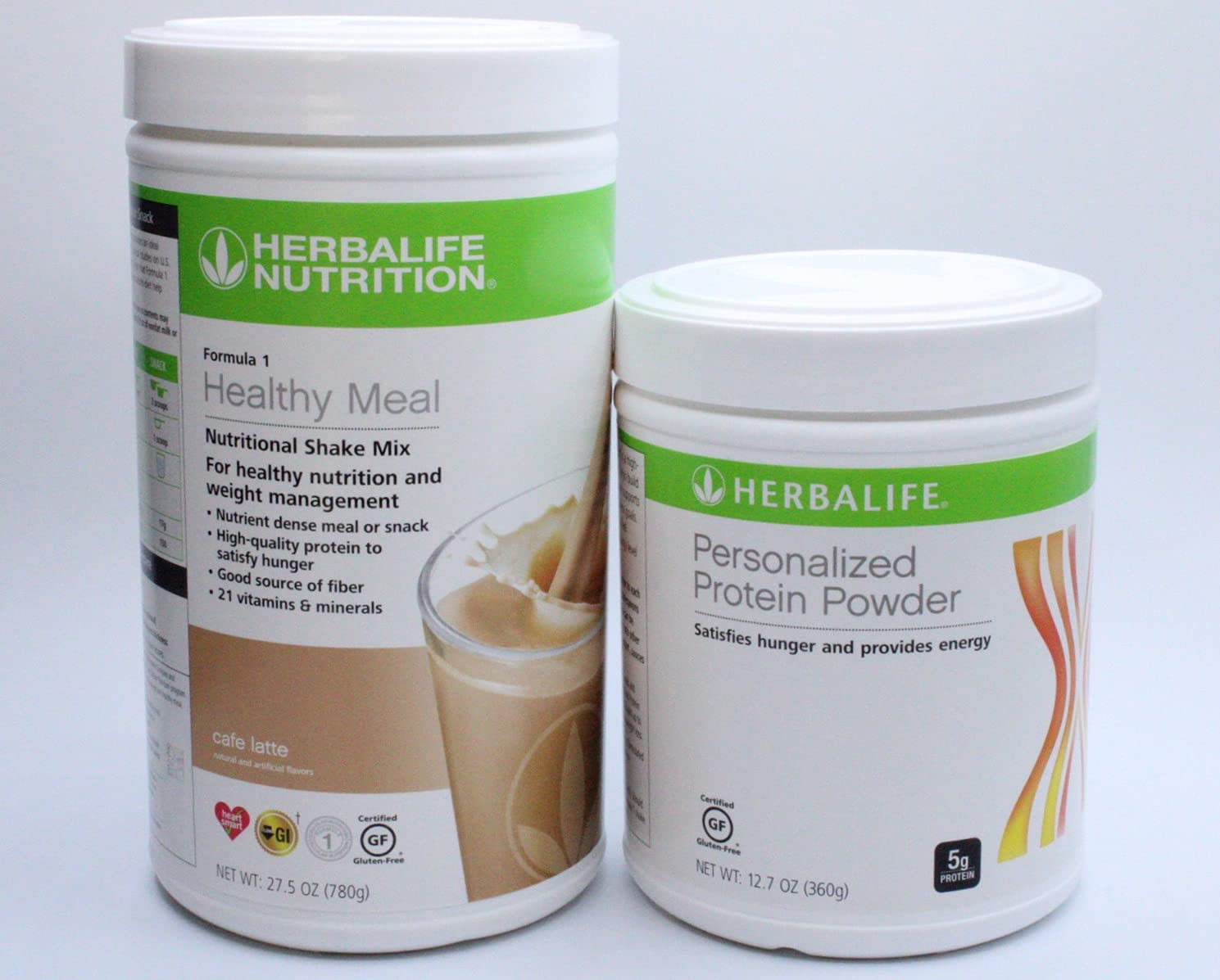 Herbalife Duo Cafe Latte Meal Shake Mix with Personalized Protein Powder for Health