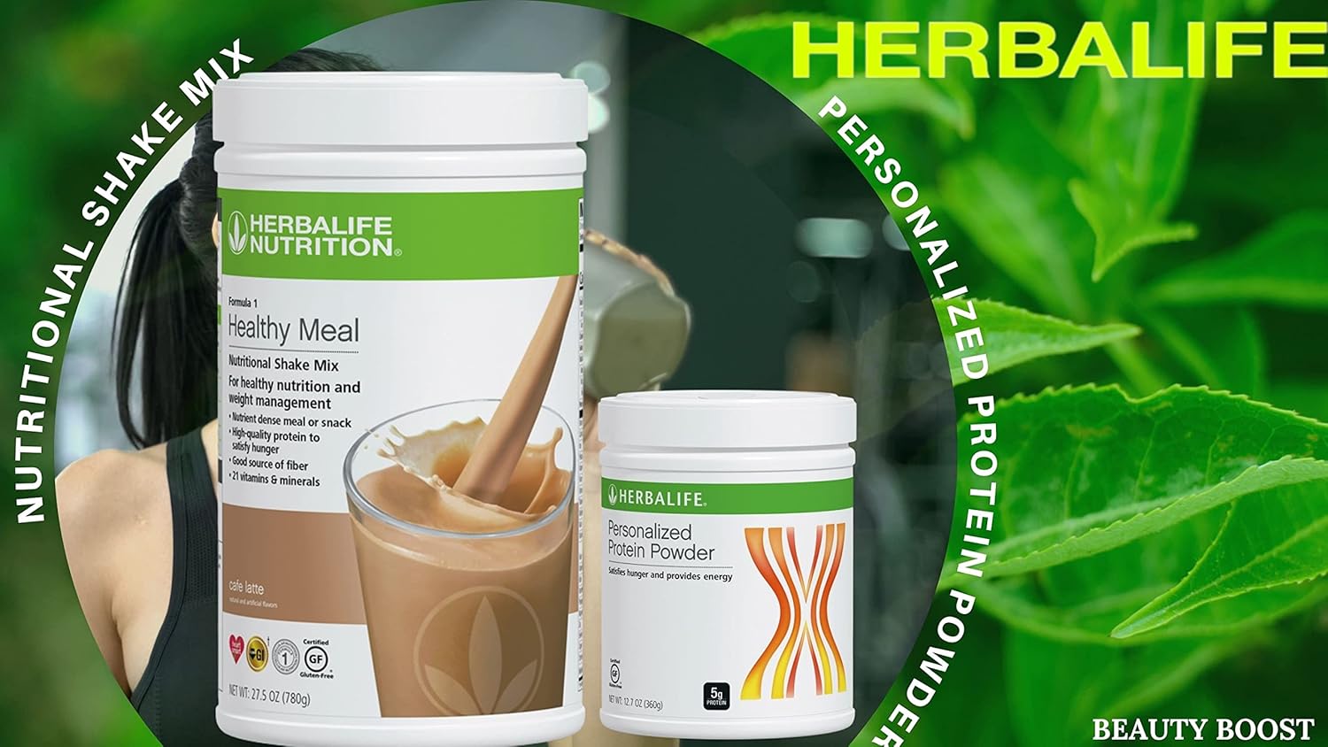 Herbalife Duo Cafe Latte Meal Shake Mix with Personalized Protein Powder for Health