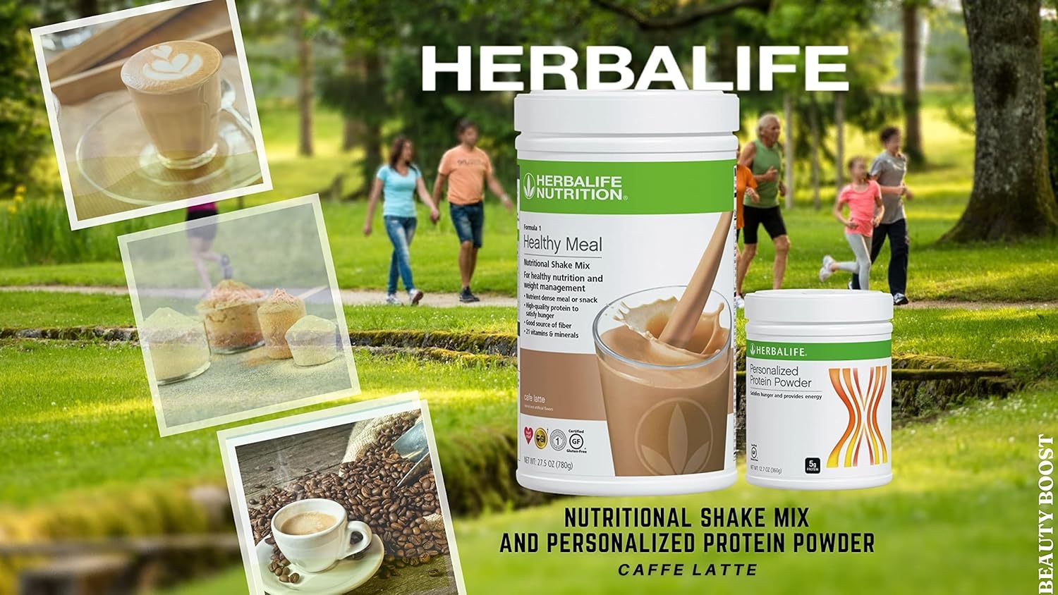Herbalife Duo Cafe Latte Meal Shake Mix with Personalized Protein Powder for Health