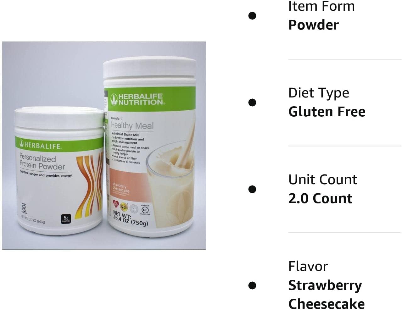 Herbalife Formula 1 Nutritional Shake with Personalized Protein Powder - Cookies 'n Cream Flavor Selection