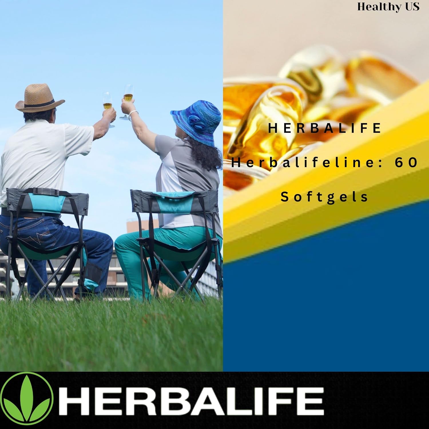 Herbalife Herbalifeline Softgels: 60 Capsules with Vitamin E, Marine Lipid Complex, Omega-3, EPA, and DHA
