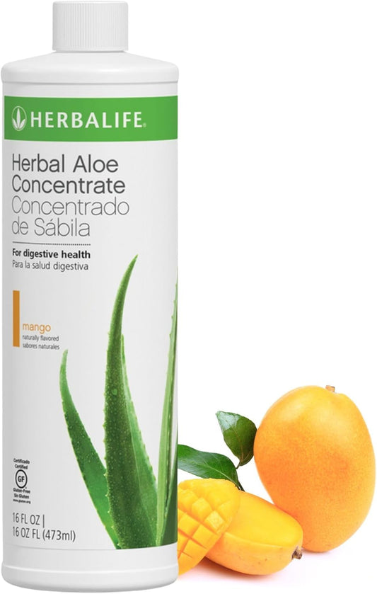 Herbalife Mango Herbal Aloe Concentrate Pint for Improved Digestion and Gut Health