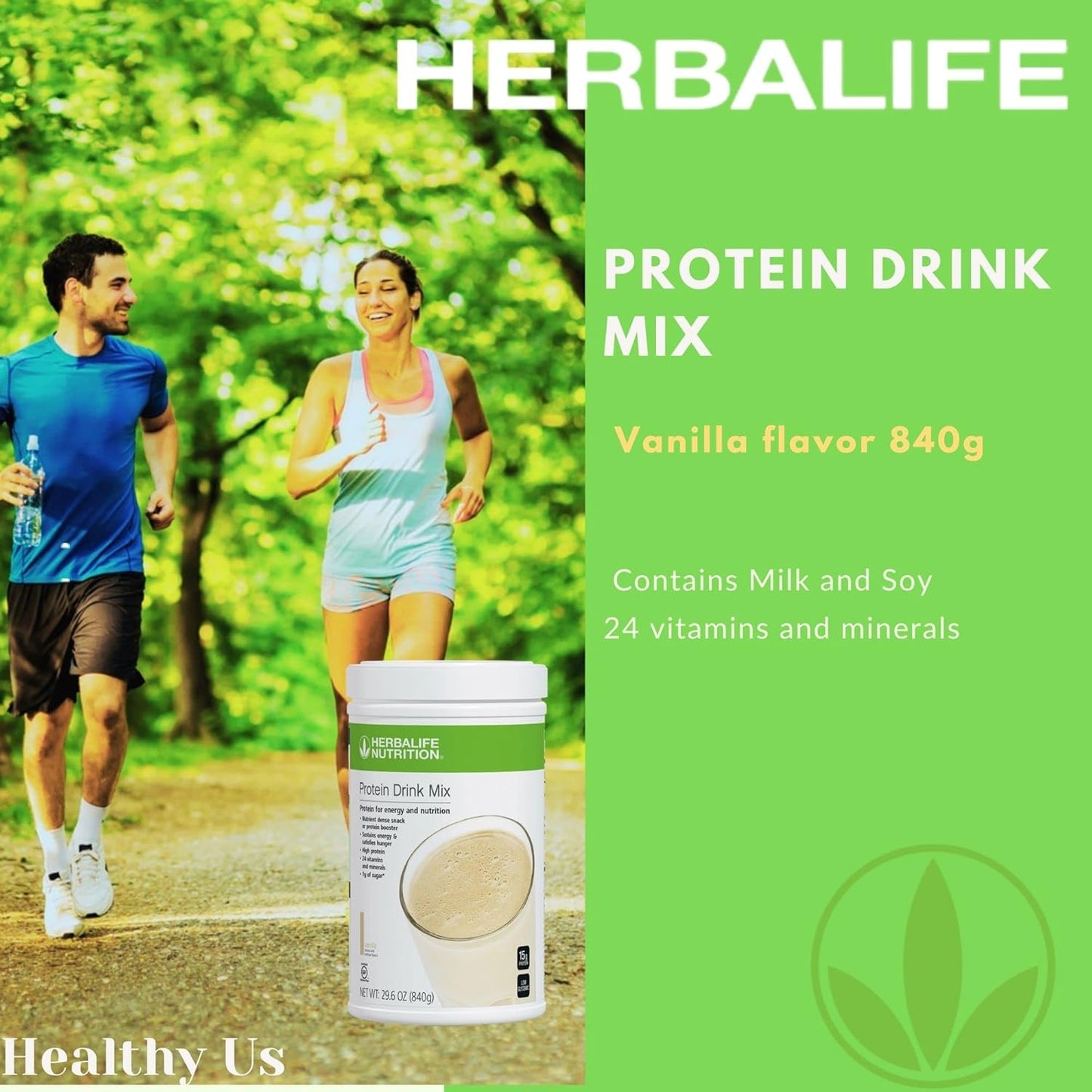 Herbalife Protein Drink Mix: Vanilla Flavor 840g - Nutrient-Dense Healthy Snack with Protein