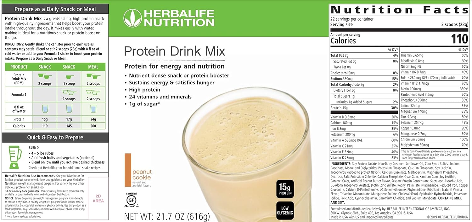 HERBALIFE Protein Peanut Cookie Limited Edition 616g - Delicious Peanut Cookie Flavor