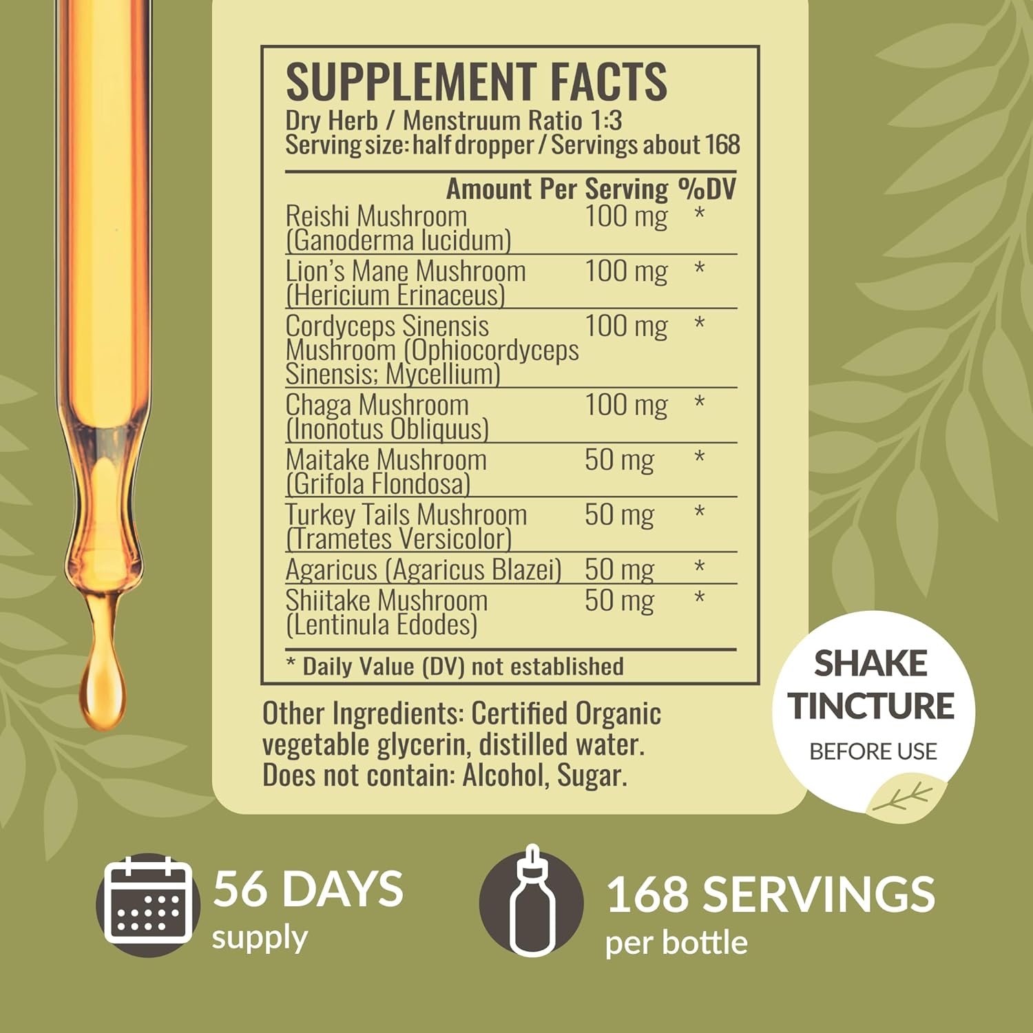 HERBAMAMA Adrenal Support & Super Immune Mushroom Bundle - Liquid Complex & Drops - Vegan, Non-GMO, Sugar & Alcohol-Free - 2 Pack