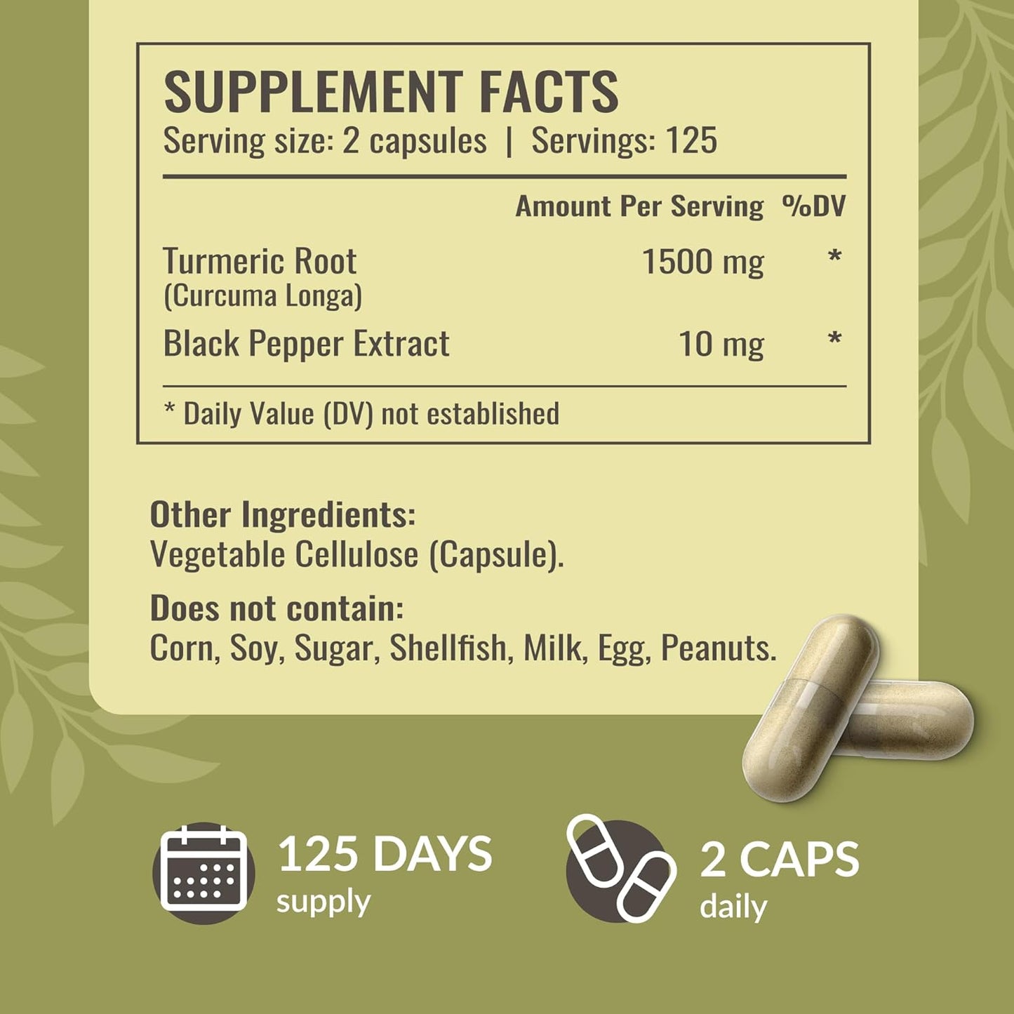 HERBAMAMA Turmeric Curcumin Capsules and Mullein Leaf Extract Tincture Bundle - 1500 mg, Vegan, Non GMO, Sugar & Alcohol-Free - 2 Pack - BoostGo Australia