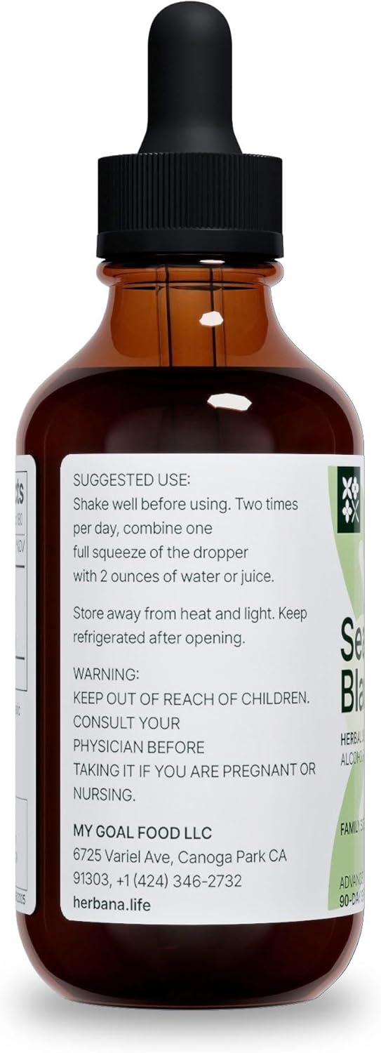 Herbana Manufacturing Sea Moss & Bladderwrack Liquid Extract - Superfood Immunity Booster - Thyroid & Digestion Support - High Potency 4 fl oz Formula
