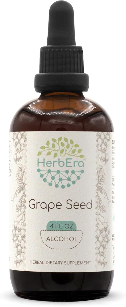 HerbEra A120 Grape Seed Herbal Extract Tincture - Concentrated Liquid Drops (4 fl oz)