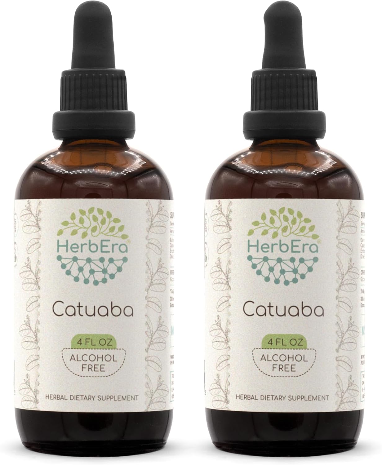 HerbEra Catuaba B120 Alcohol-Free Tincture, Super-Concentrated Wildcrafted Catuaba Extract (2x4 fl oz)