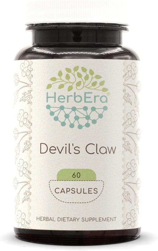 HerbEra Devil's Claw Capsules - 500mg Dried Root Supplement
