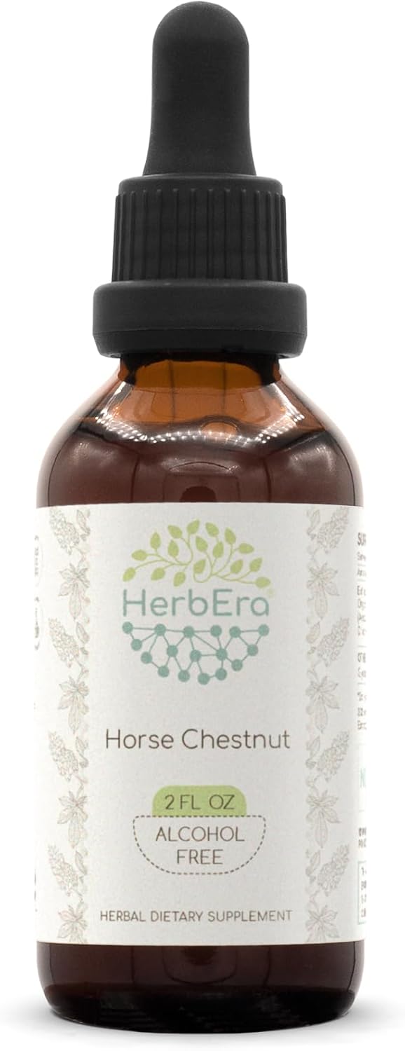 HerbEra Horse Chestnut Alcohol-Free Herbal Extract Tincture - Super Concentrated (2 fl oz)