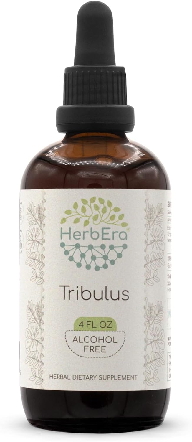 HerbEra Tribulus B120 Alcohol-Free Herbal Extract Tincture for Natural Energy and Vitality - 4 fl oz