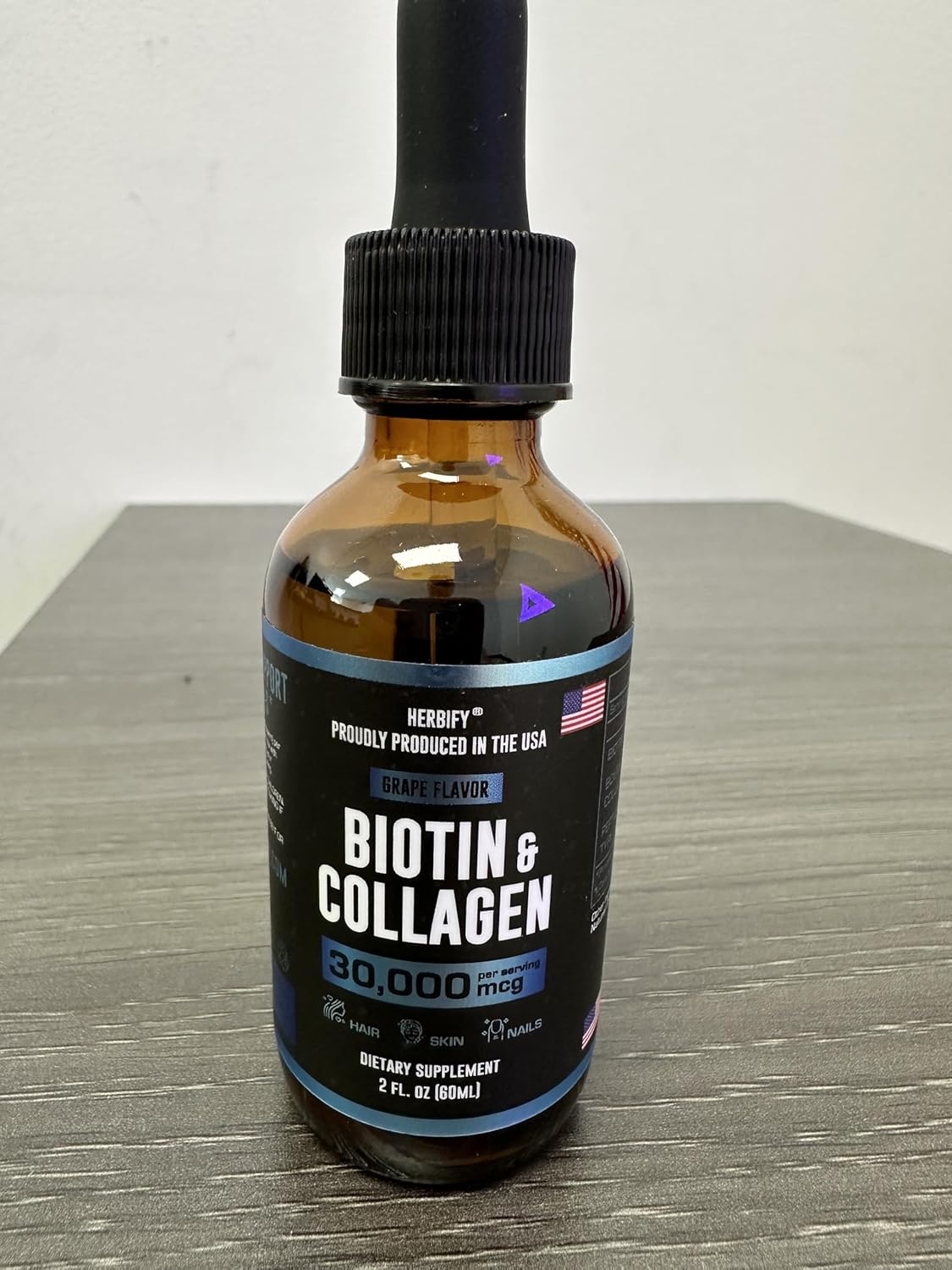 Herbify Bone Strength and Hair, Skin, Nails Support Bundle - K2, D3, Biotin, Collagen Drops