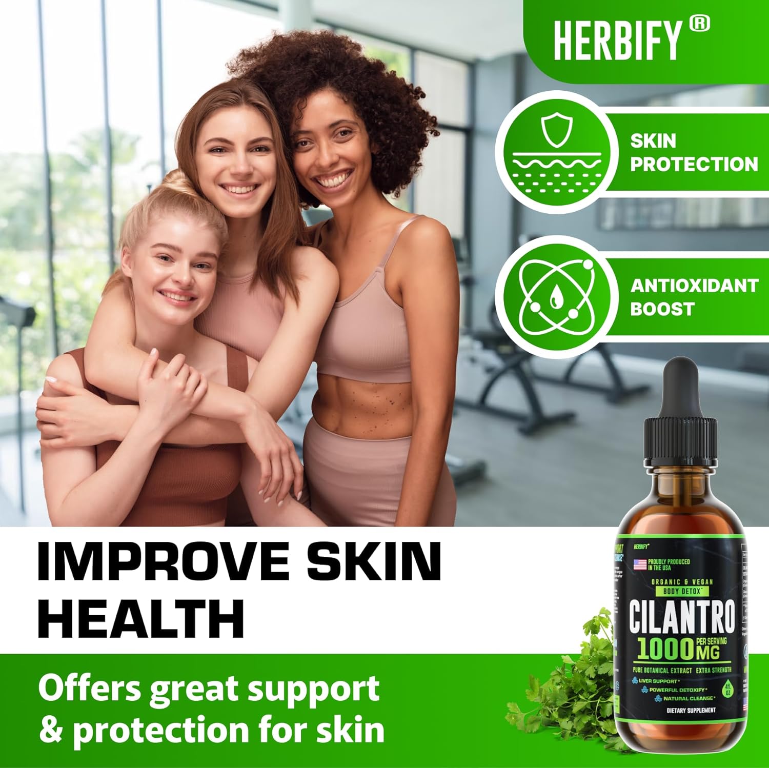 Herbify Bundle: Cilantro and Valerian Root Tinctures for Body Detox and Nervous System Support