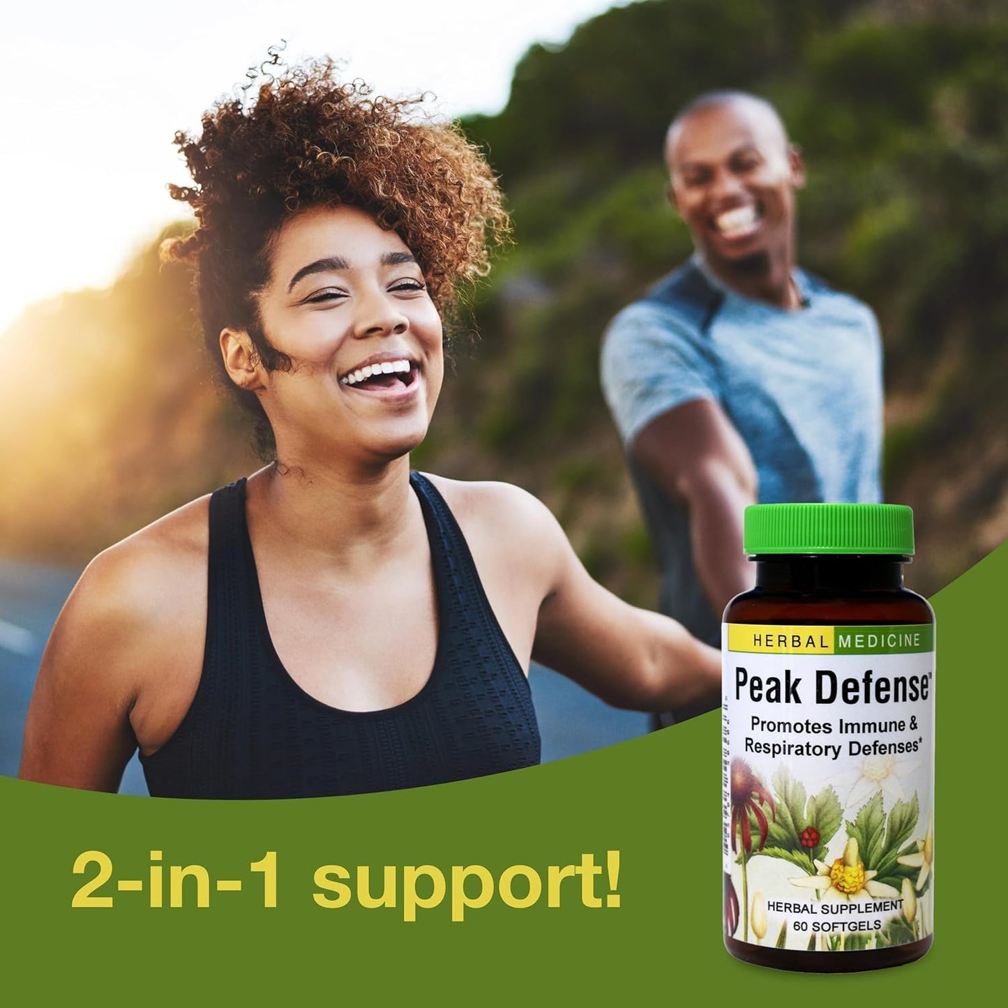 Herbs Etc. Peak Defense Softgels - Immune Health and Respiratory Support - Vitality Supplement for Adults - Gluten-Free - 60 Servings