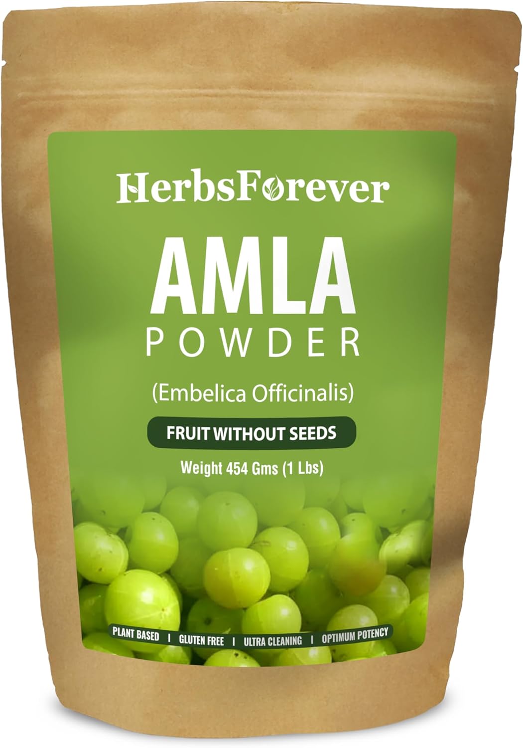 Herbsforever Amla Powder 454g - Vitamin C & Antioxidants, Immunity Support, Non-GMO, Vegan - Natural Superfood