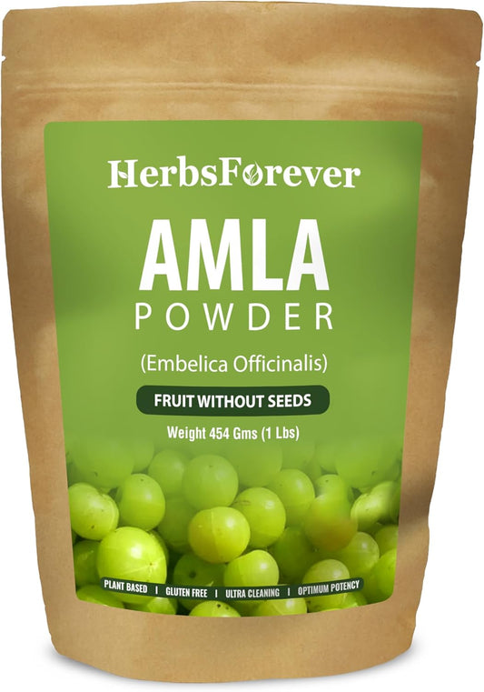 Herbsforever Amla Powder 454g - Vitamin C & Antioxidants, Immunity Support, Non-GMO, Vegan - Natural Superfood