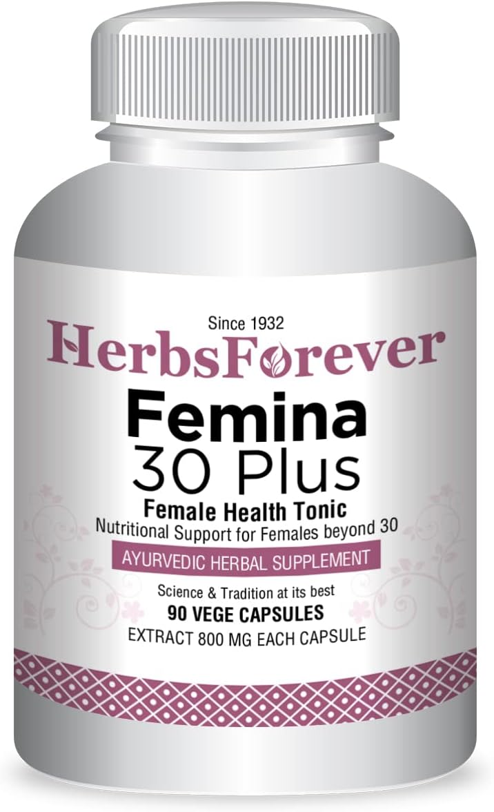 Herbsforever Female 30 Plus Ayurvedic Herbal Supplement for Women's Health - 90 Veg Capsules, 800mg