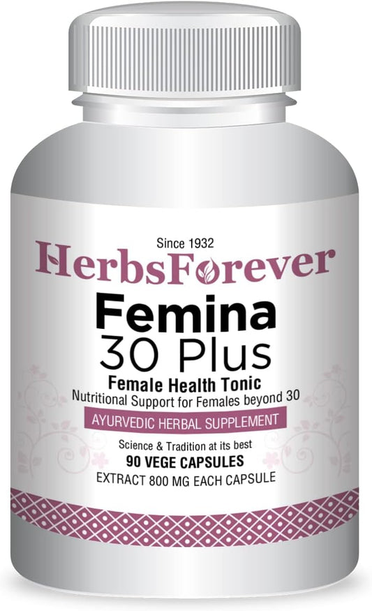 Herbsforever Female 30 Plus Ayurvedic Herbal Supplement for Women's Health - 90 Veg Capsules, 800mg
