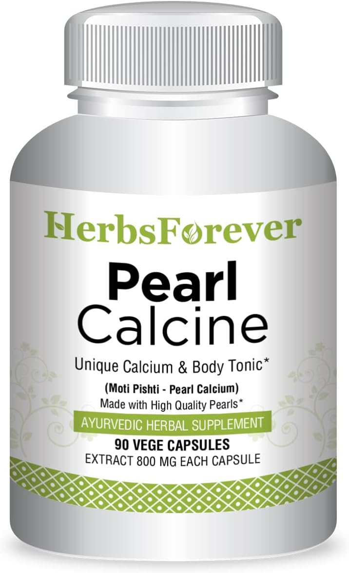 Herbsforever Pearl Calcine Capsules - 90 Capsules for Strong Teeth and Healthy Bones