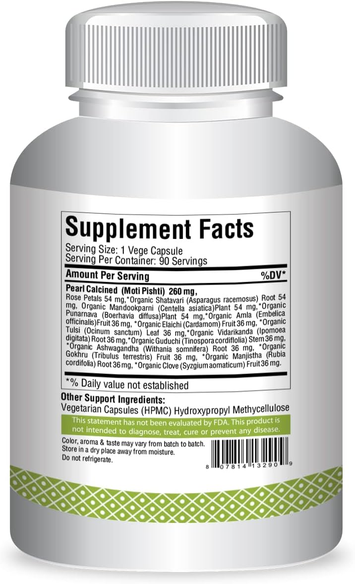 Herbsforever Pearl Calcine Capsules - 90 Capsules for Strong Teeth and Healthy Bones