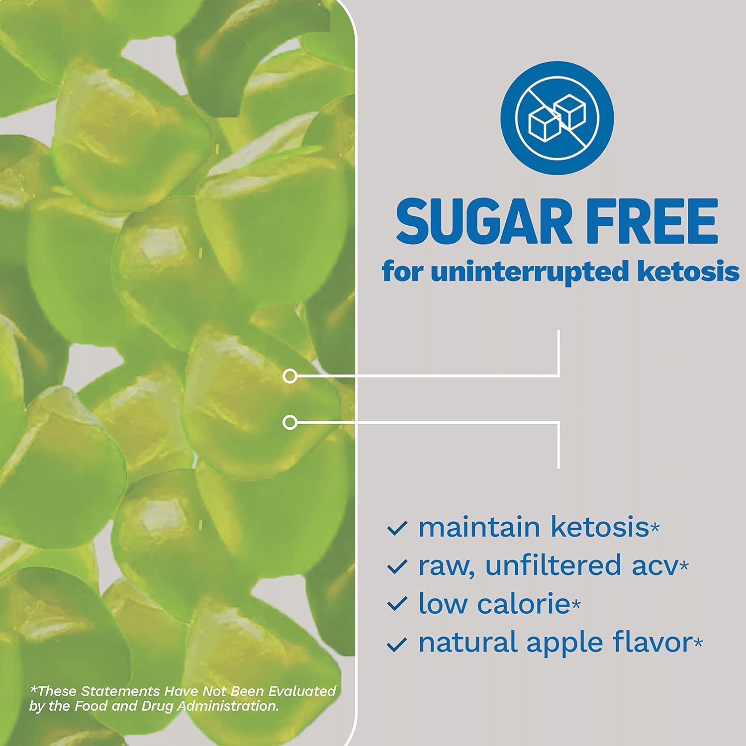 Herbtonics Keto ACV Gummies - Digestion & Detox - Sugar Free BHB Formula - Raw Apple Cider Vinegar - 120 Vegan Gummies