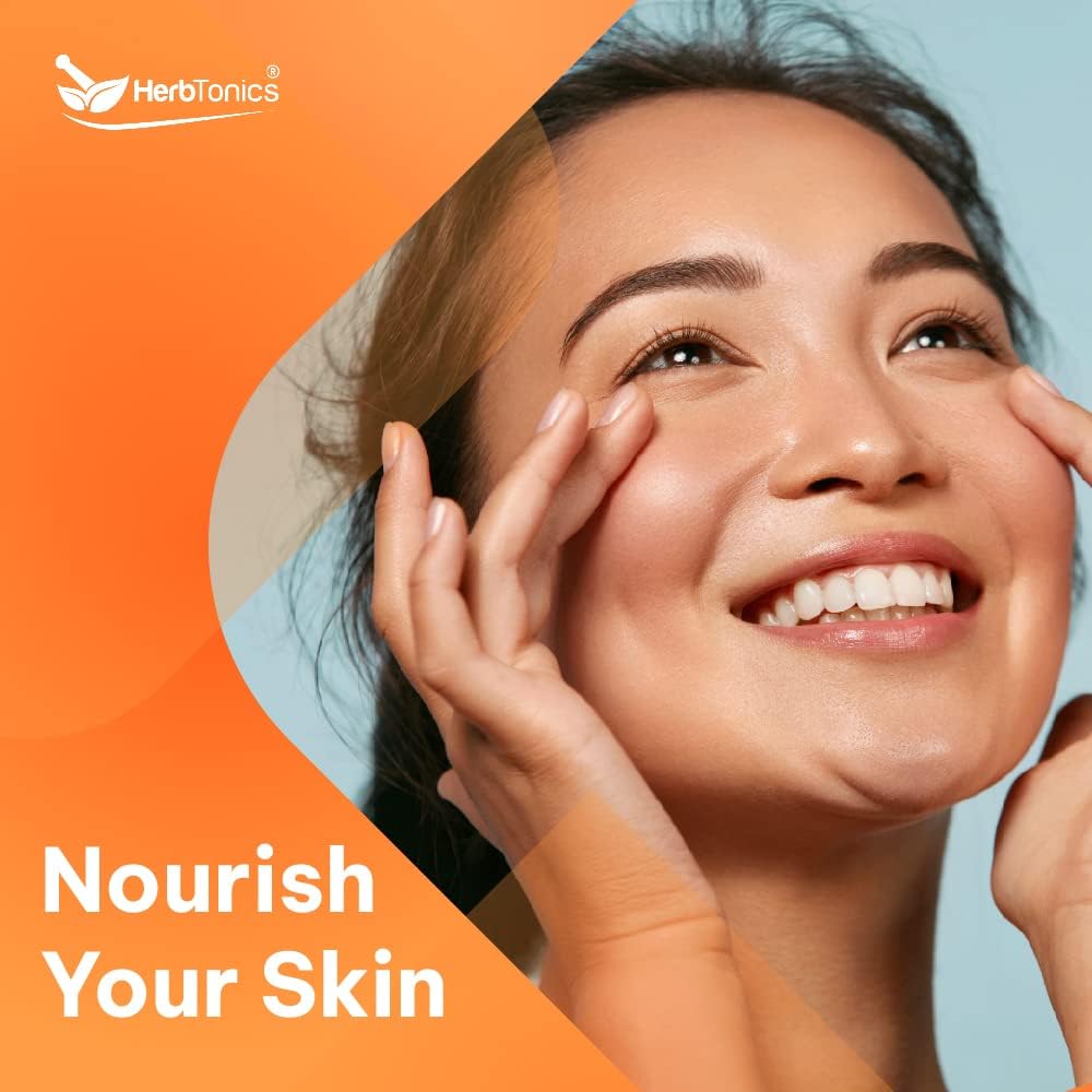 Herbtonics Multi Collagen Gummies with Biotin for Hair, Skin, Nails & Liver Health - Detox & Repair Formula with Milk Thistle & Artichoke - 24 Herbs Support