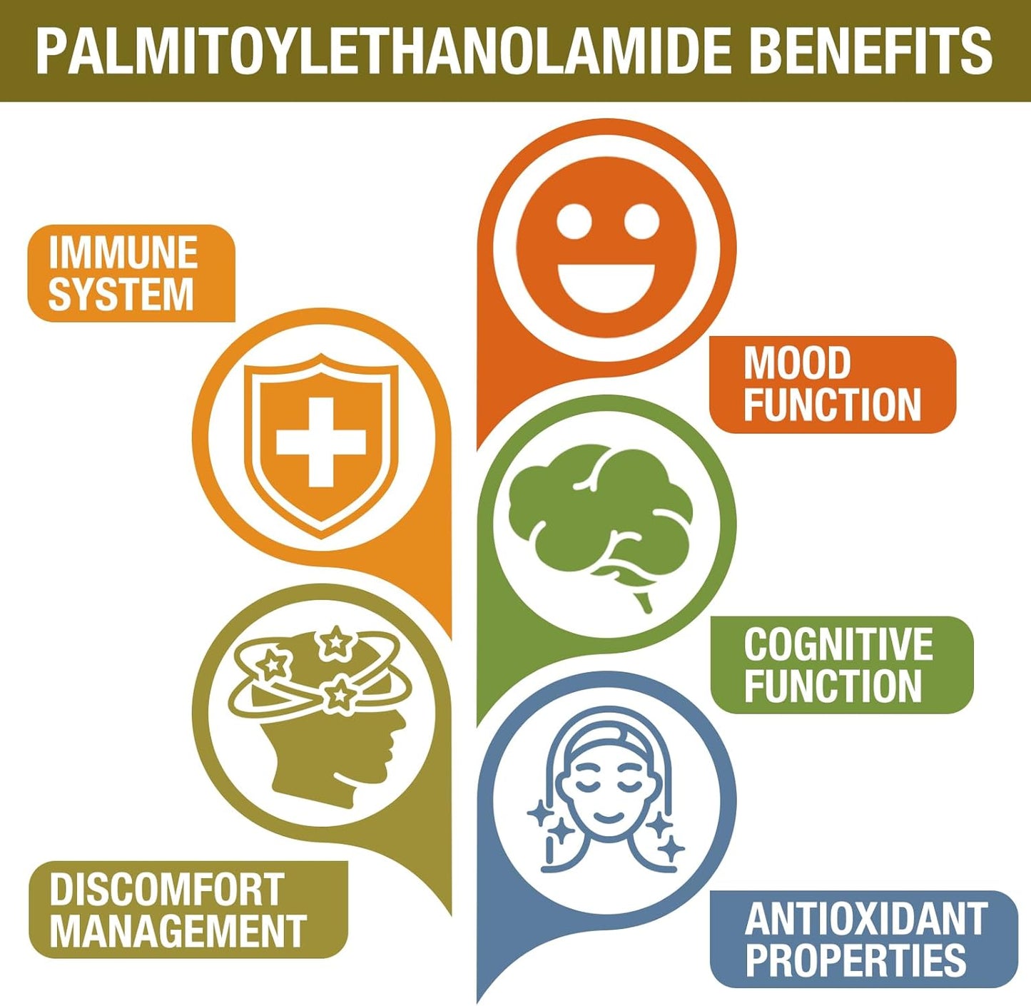 High Absorption 1500 MG Palmitoylethanolamide with Luteolin & Turmeric - Micronized Pea Supplement for Discomfort - USA Made - 240 Tablets