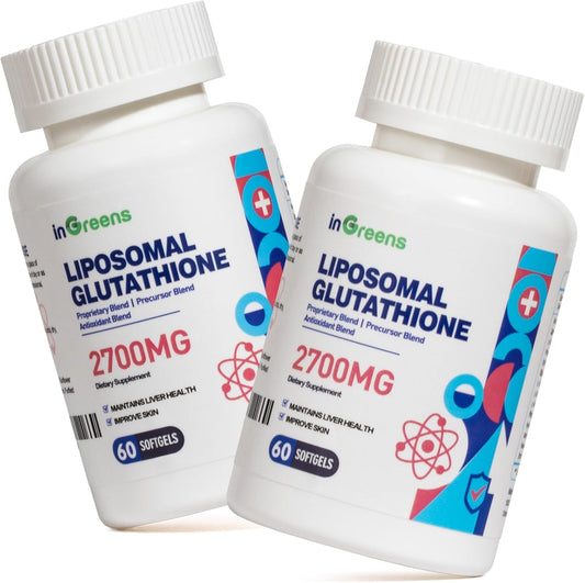 High Absorption 2700MG Liposomal Glutathione Softgels with Hyaluronic Acid and Resveratrol - Powerful Antioxidant for Healthy Aging - 120 Capsules