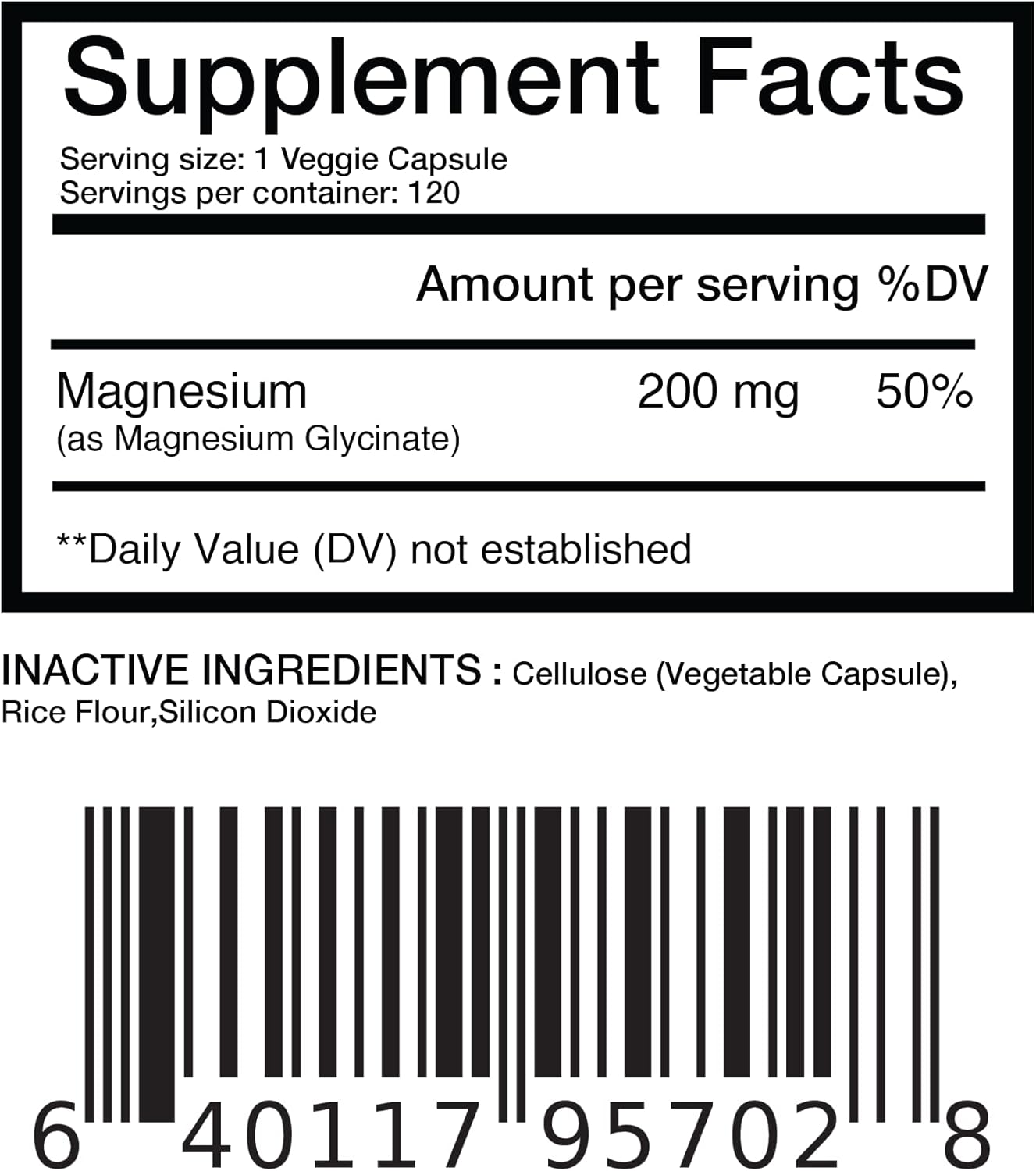 High Absorption Balancebreens Magnesium Bisglycinate 200mg - 120 Vegan Capsules for Heart, Muscle, Bone Health & Mood Support