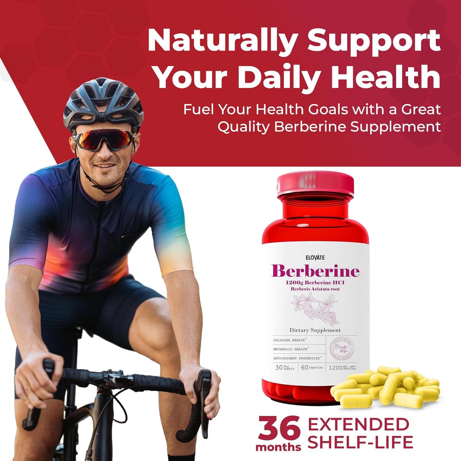 High Absorption Berberine HCl Supplement - 1200mg Berberis Aristata for Metabolic & Cardiovascular Support - 60 Capsules - BoostGo Australia