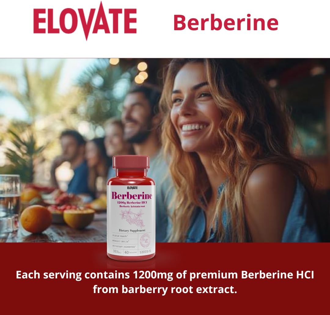 High Absorption Berberine HCl Supplement - 1200mg Berberis Aristata for Metabolic & Cardiovascular Support - 60 Capsules - BoostGo Australia
