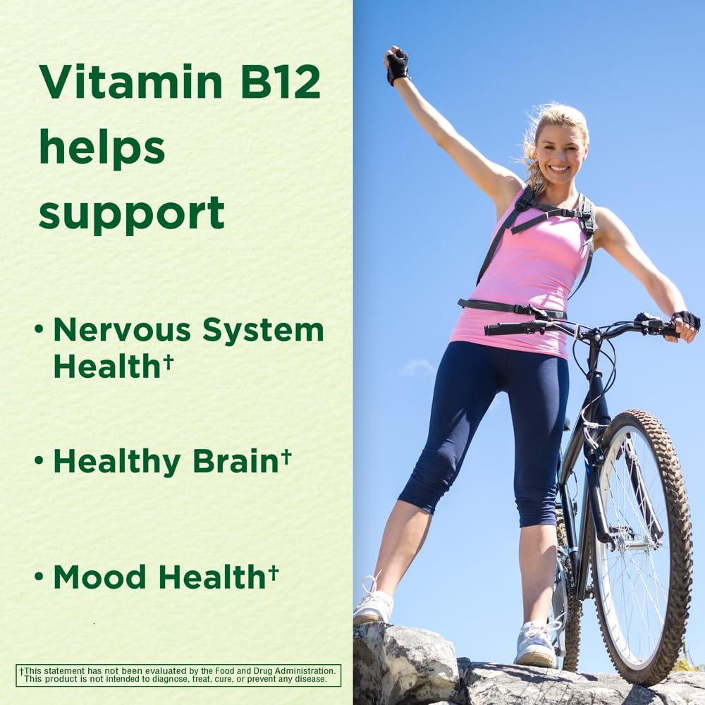 High Absorption BioActive B12 Methylcobalamin 1000mcg - Supports Energy, Nerve & Heart Health - 120 Vegan Capsules - Non-GMO - Made in USA