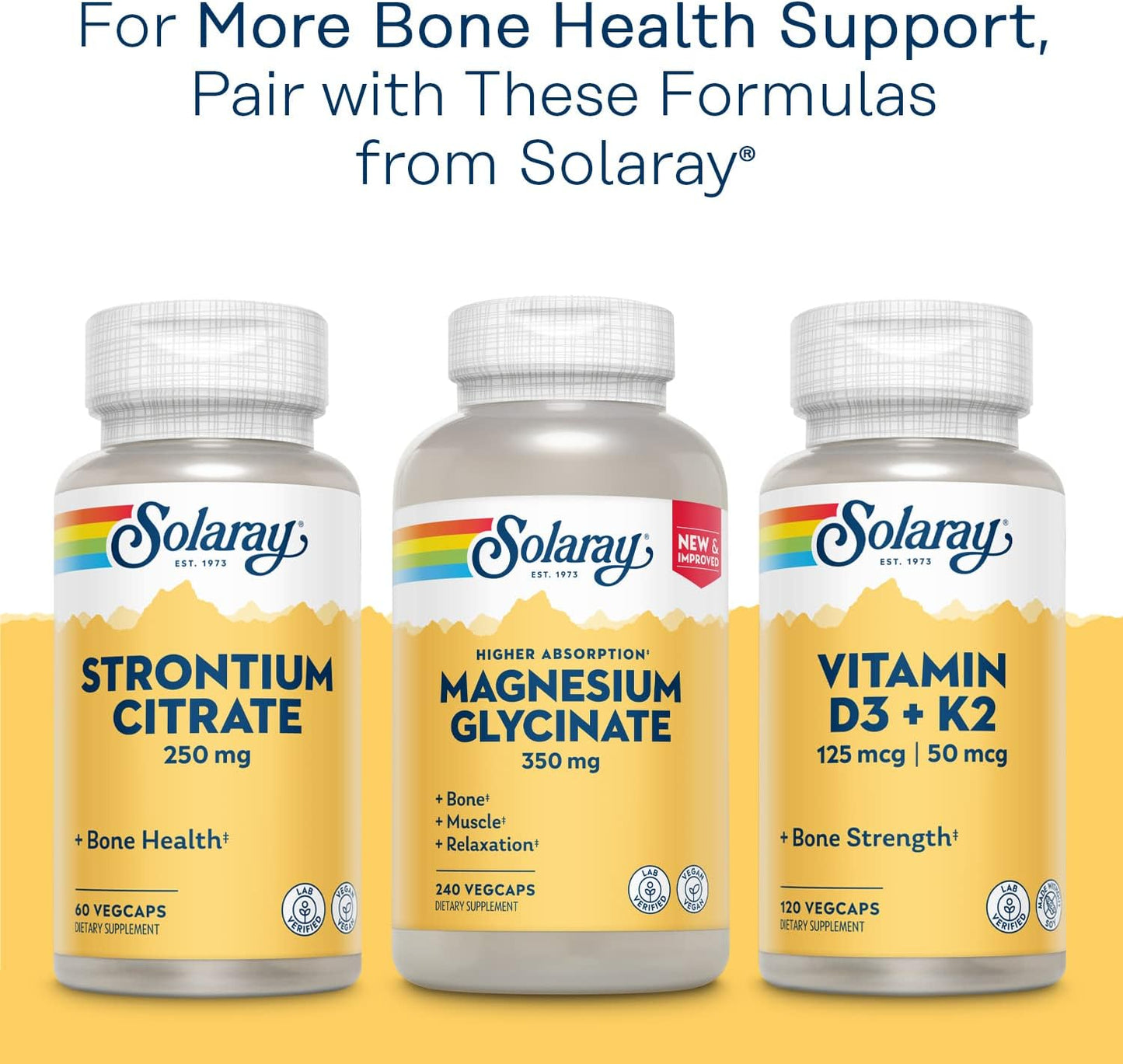 High Absorption Calcium Bisglycinate 1000mg with Vitamin D-3 - Chelated Supplement for Bone Strength, Teeth Support - 30 Servings, 120 VegCaps