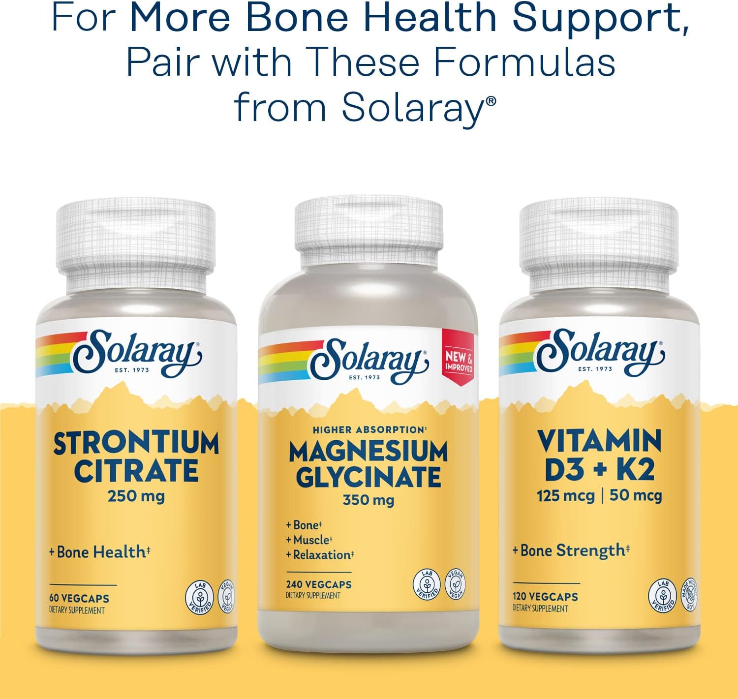 High Absorption Calcium Bisglycinate 1000mg with Vitamin D-3 - Chelated Supplement for Bone Strength, Teeth Support - 30 Servings, 120 VegCaps