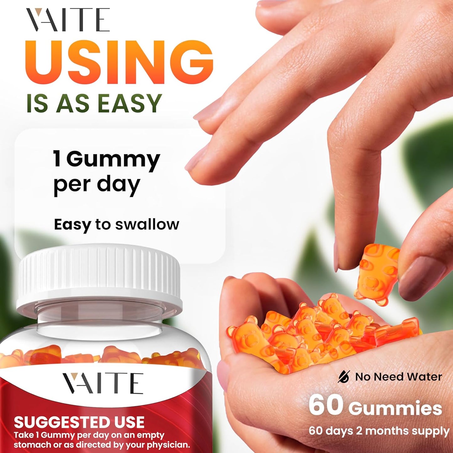 High Absorption Copper Gummies for Men & Women - 10mg Amino Acid Chelate Supplement for Energy Metabolism - Non-GMO Vegan Vitamins, 60 Chews