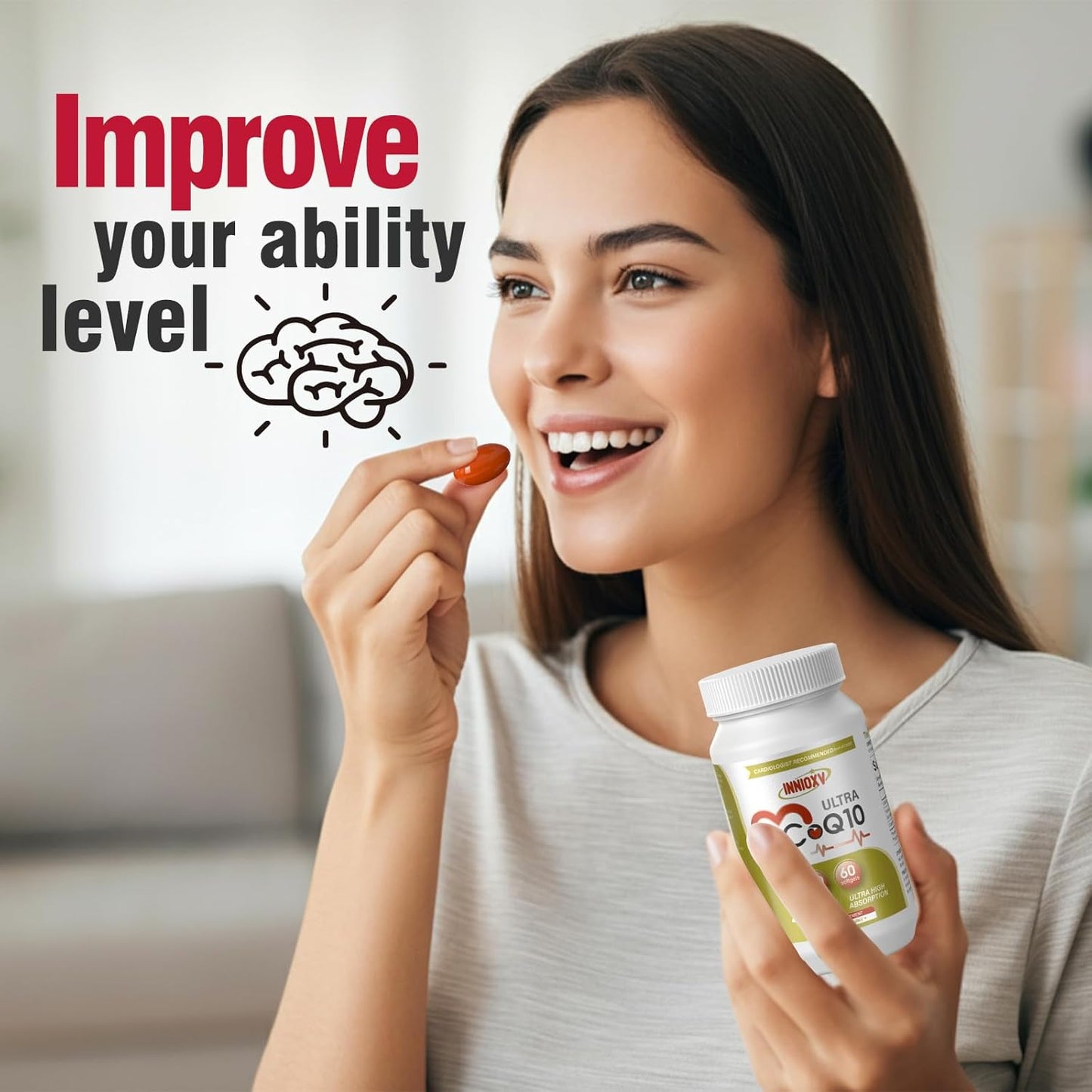 High Absorption CoQ10 200mg Softgels for Heart & Vascular Health - Antioxidant & Energy Supplement - 40 Count