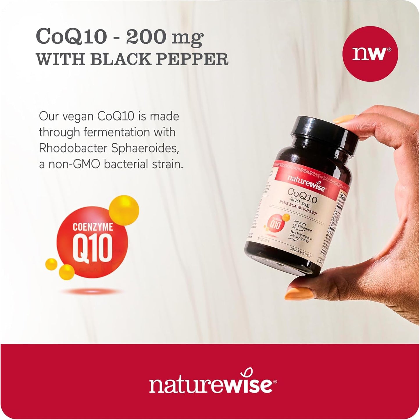 High Absorption CoQ10 200mg Softgels with BioPerine - Heart Health Antioxidant - Vegan, Non-GMO - 200 Count, 200-Day Supply