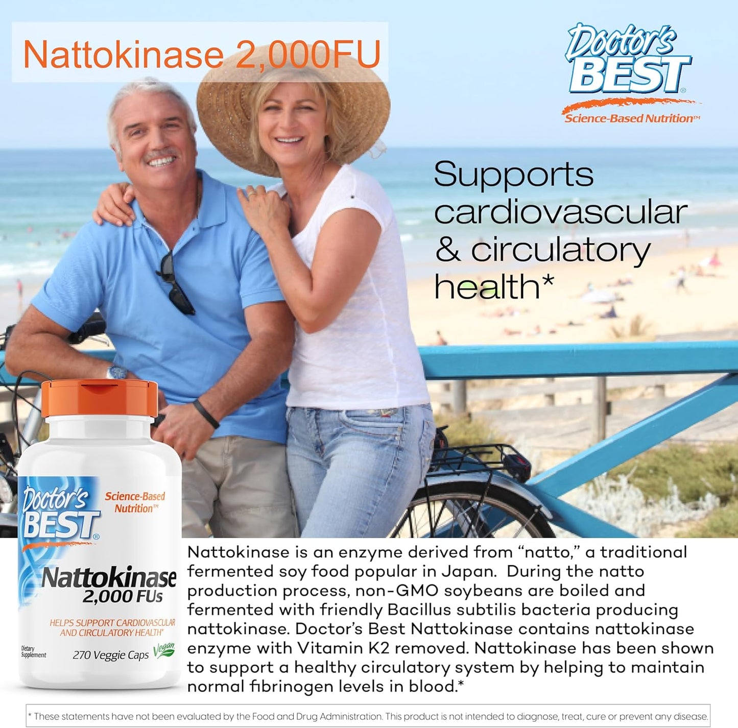 High Absorption Curcumin & Nattokinase Bundle - Non-GMO, Vegan, Gluten Free - 270 Veggie Caps - Doctor's Best