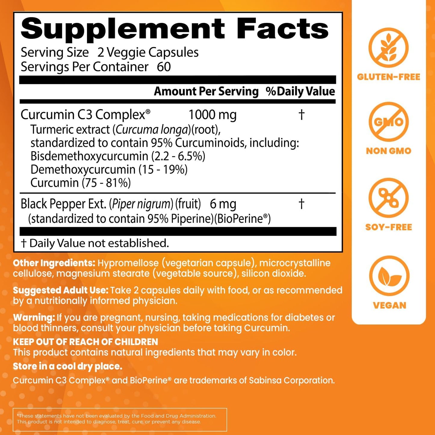 High Absorption Curcumin with C3 Complex, BioPerine, and Nattokinase - 500mg Turmeric Root Supplement for Heart and Circulatory Health