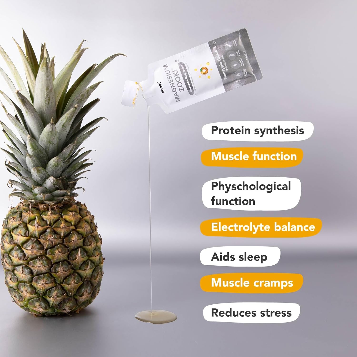 High Absorption Liposomal Magnesium Glycinate Liquid - 1500mg, Sugar-Free, Vegan - Sleep, Stress, Muscle Cramps - 14 Servings