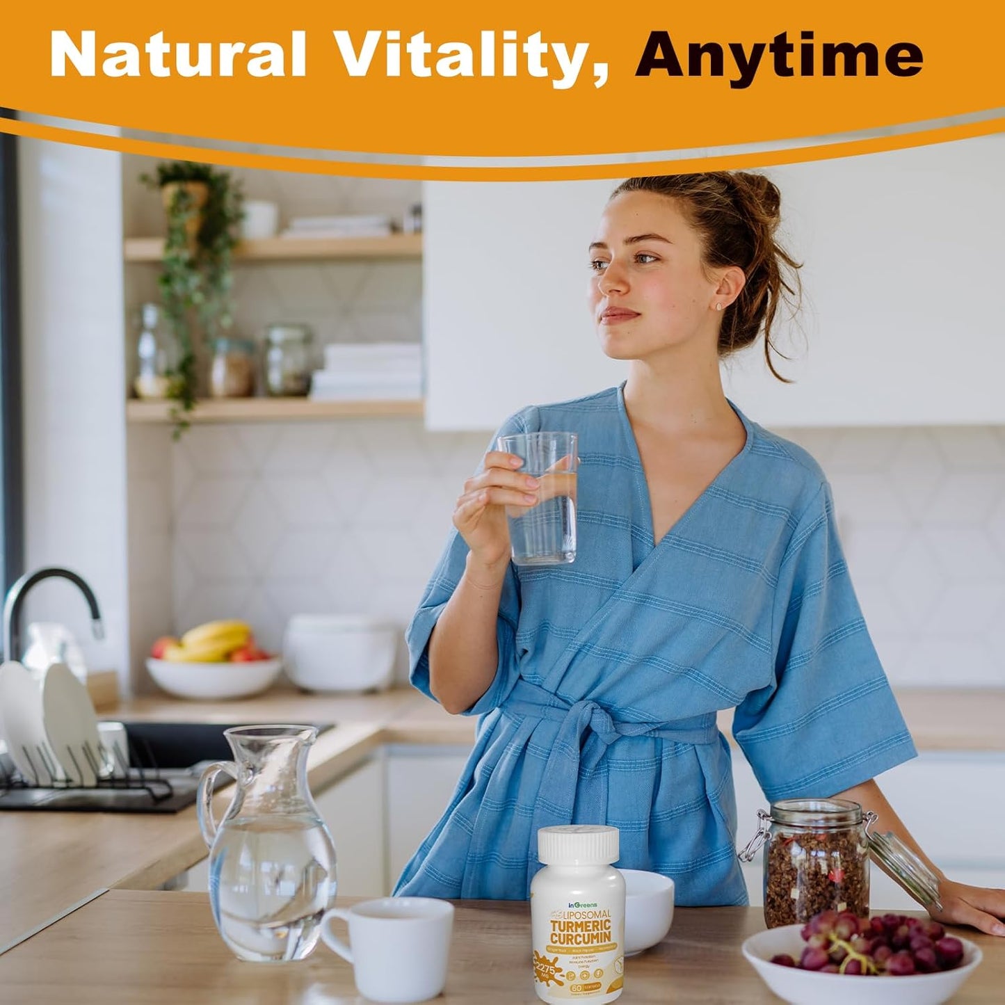 High Absorption Liposomal Turmeric Supplement with Organic Ginger, Black Pepper & Resveratrol - 2275mg Turmeric Curcumin for Joint Support - 60 Softgels